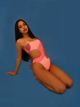 Load image into Gallery viewer, Aria Asymmetric Cutout One-Piece - Pink
