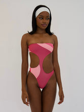 Load image into Gallery viewer, Aria Asymmetric Cutout One-Piece - Pink
